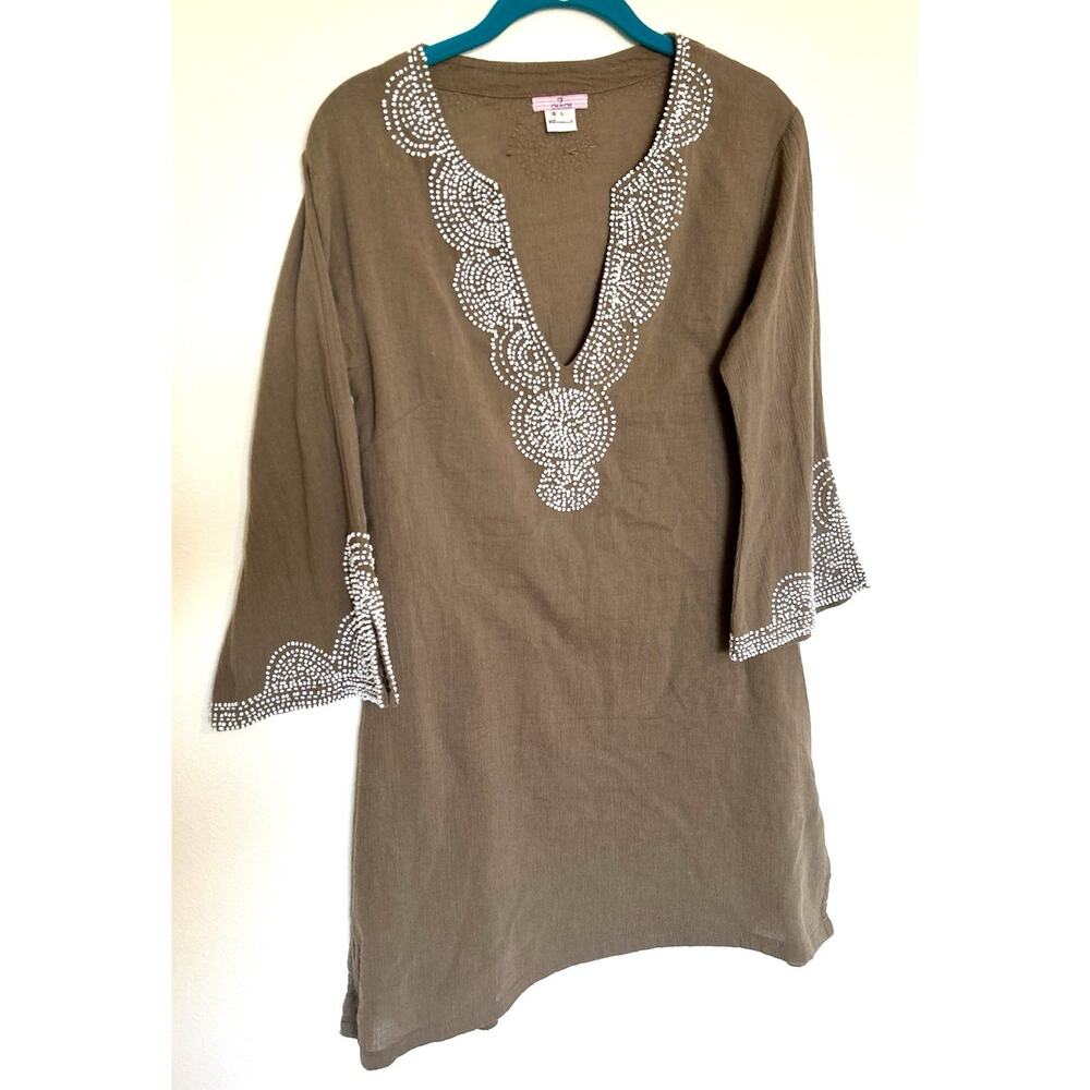 CHACH Beach Women’s Beaded Cover Up Dress Summer Pool Beach Size Small